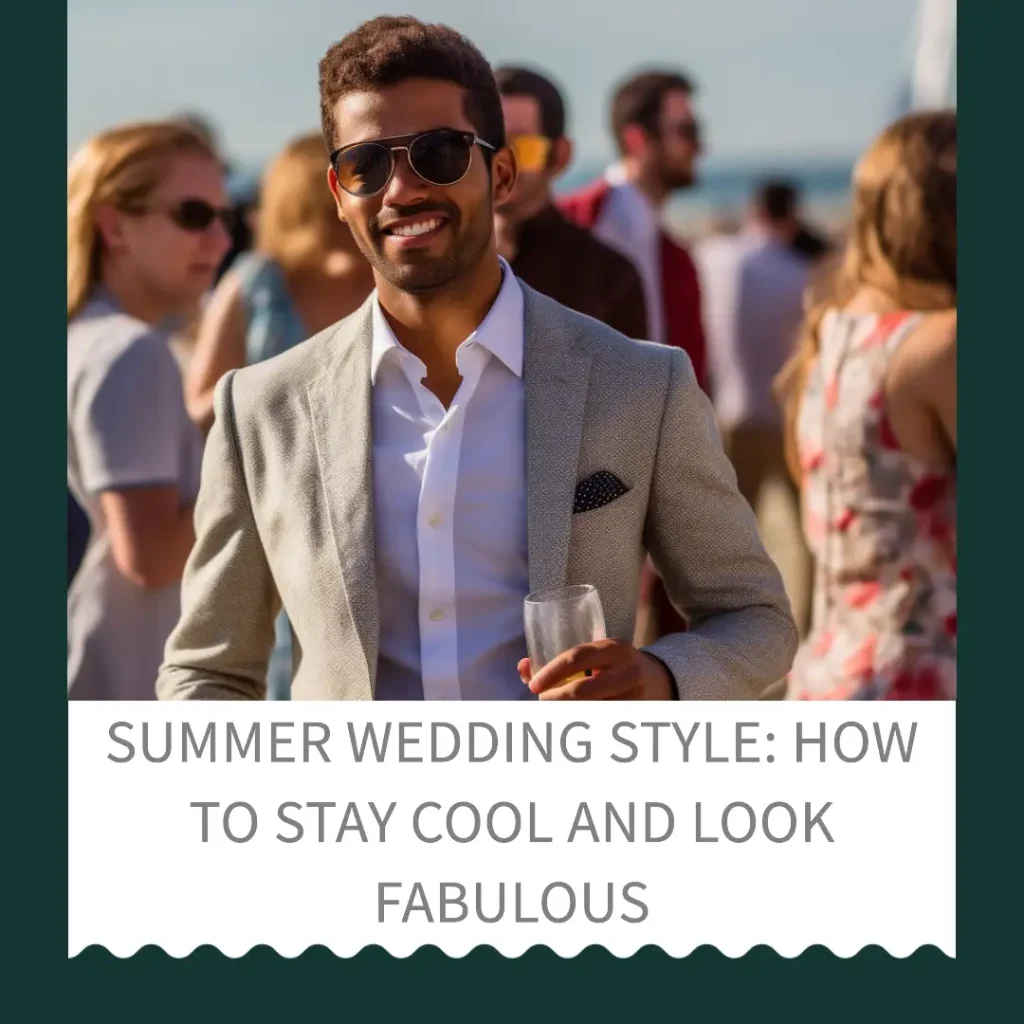 guest looking cool at a summer wedding