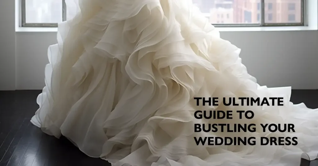 Bustled wedding dress