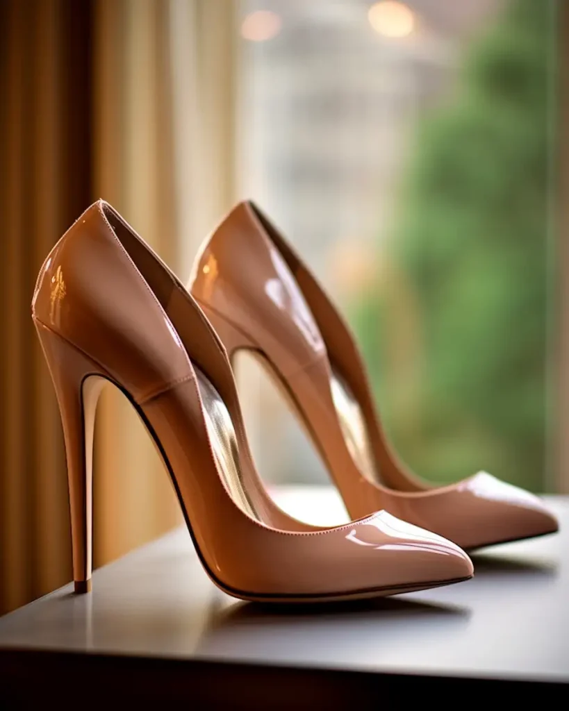 Ultra high heeled shoes