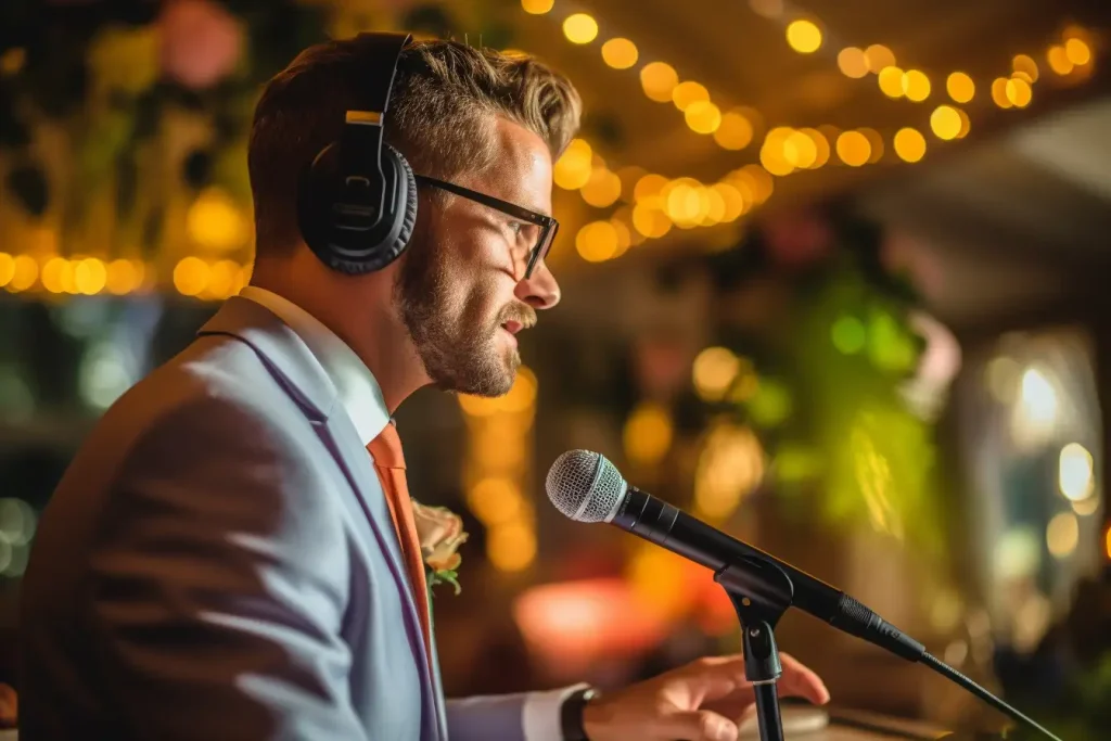DJ at wedding reception