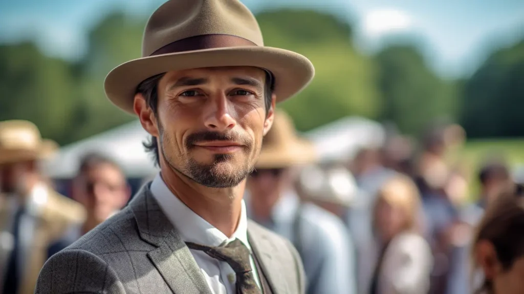 Man wearing smart fedora