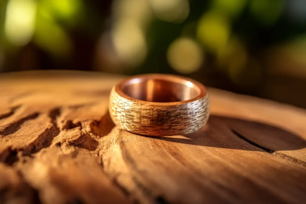 Wooden wedding ring
