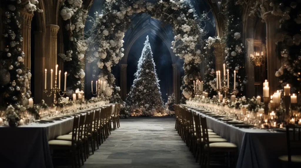 magical setting for a Christmas wedding