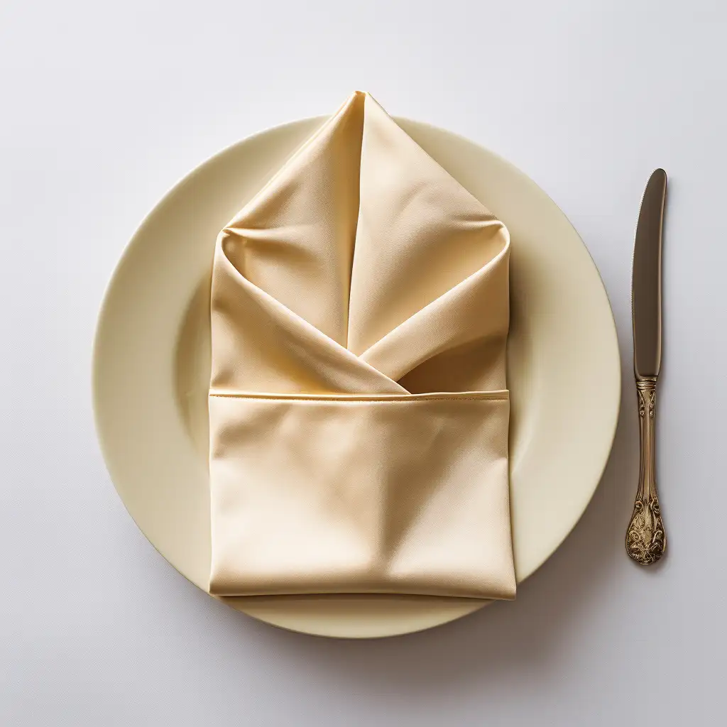 napkin with a pocket fold
