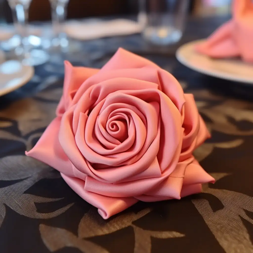 rose fold for a napkin